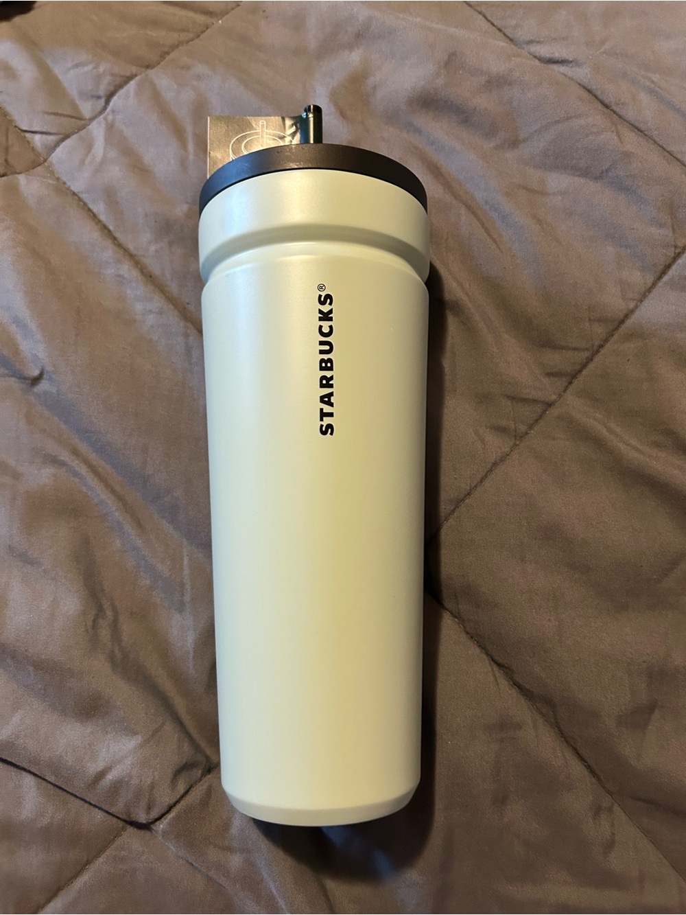 Starbucks Matte Light Green Travel Tumbler with Black Lid